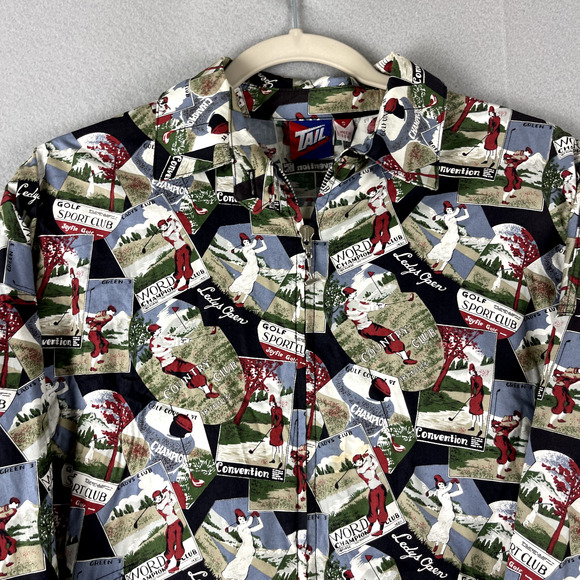 Vintage Tail Golf Bomber Jacket Womens Small Full Zip Allover Print USA Made - Picture 2 of 15